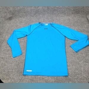 Under Armour Size 2XL Cold Gear Sky Blue Compression Shirt Athletic Fit Men's
